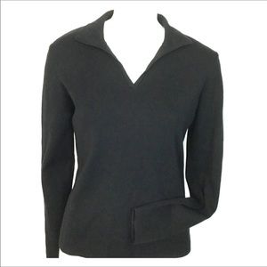 Charter Club black sweater blouse